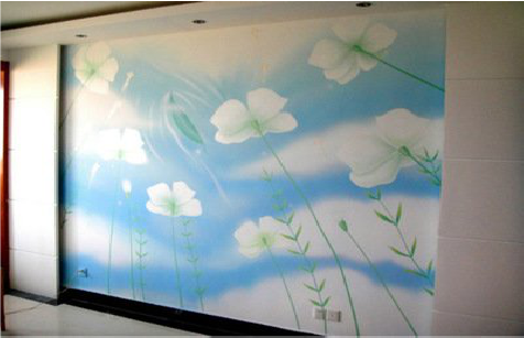 黄冈画墙绘怎么画好白云的蓬松感？