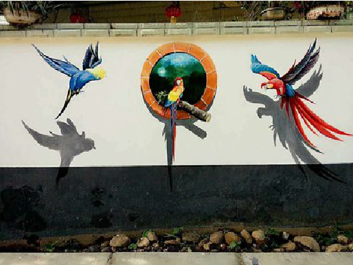 黄冈视觉错位-3D墙绘设计