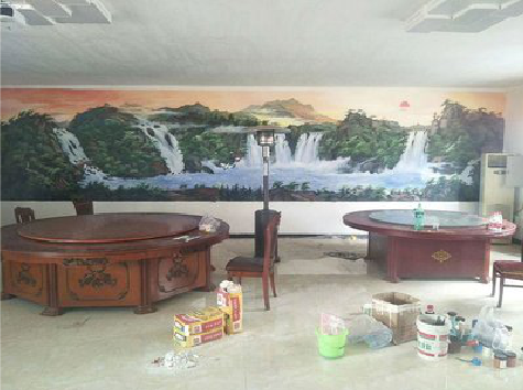 黄冈墙绘-写实风景