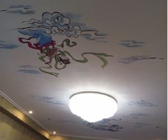 黄冈如何快速绘制天花板上的手绘墙？