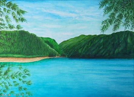 黄冈在墙绘中，如何绘画绿水青山？